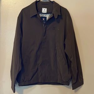 US Open USTA Peter Millar Ultrafine Microfiber Windbreaker Jacket Almond Large